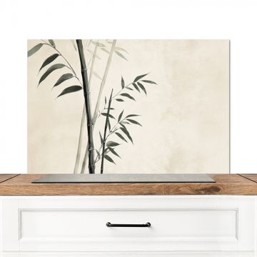 Spritzschutz Küche - Japandi - Bambus - Beige