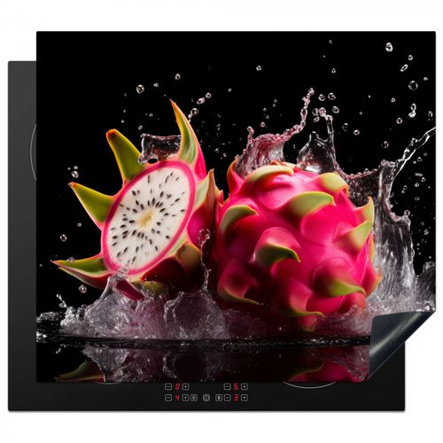Herdabdeckplatte - Drachenfrucht - Schwarz - Wasser - Frucht - Frucht