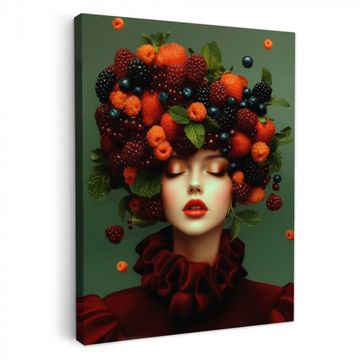 Leinwandbilder - Weiblich - Erdbeeren - Himbeeren - Brombeeren - Beeren