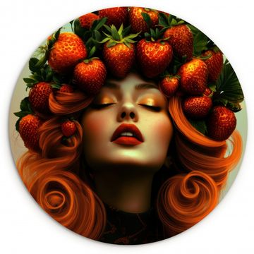 Runde Bilder - Frau - Erdbeeren - Krone