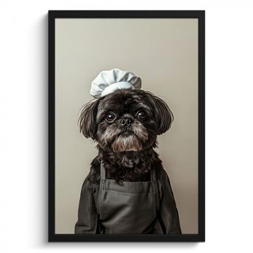 Bilder mit Rahmen - Kochkleidung - Schwarz - Hund