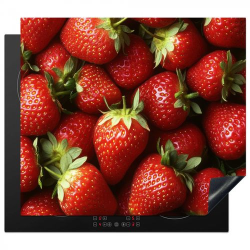 Herdabdeckplatte - Erdbeere - Obst - Rot