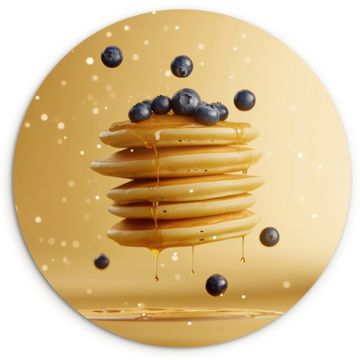 Runde Bilder - Pfannkuchen - Lebensmittel - Honig - Gelb