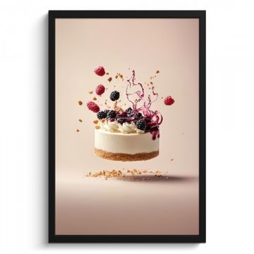 Bilder mit Rahmen - Käsekuchen - Essen - Rosa - Torte
