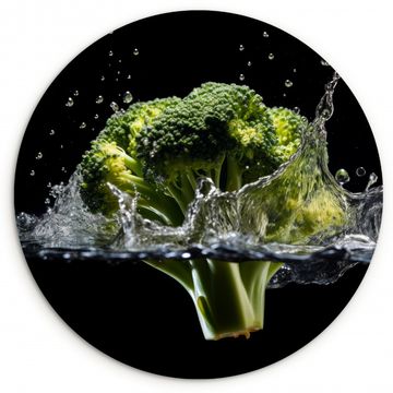 Runde Bilder - Brokkoli - Grün - Wasser - Schwarz