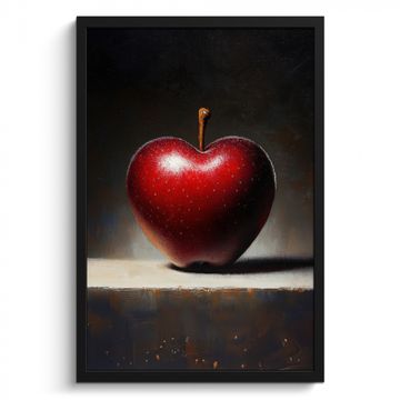 Bilder mit Rahmen - Apfel - Herz - Rot