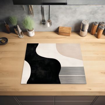 Herdabdeckplatte - Abstrakt - Japandi - Beige - Modern