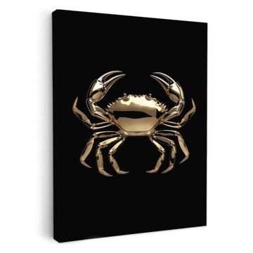 Leinwandbilder - Gold - Krabbe - Tiere - Schwarz
