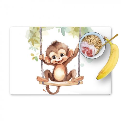 Tischset - Affe - Tier - Kinder - Dschungel - Kinderzimmer - Babyzimmer - 6 Stück