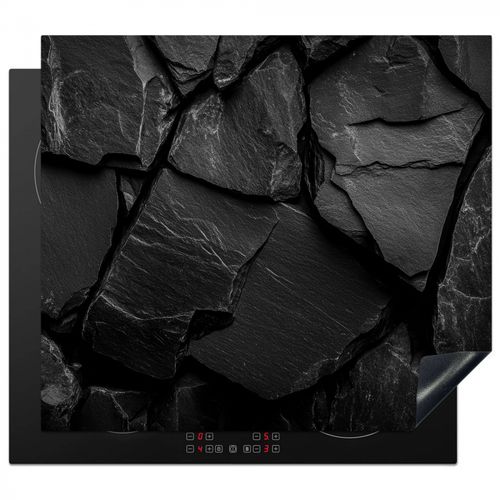 Herdabdeckplatte - Schwarz - Stein - Fels