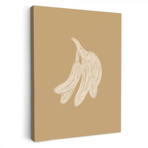 Leinwandbilder - Bananen - Beige - Strichzeichnung - Minimalistisch