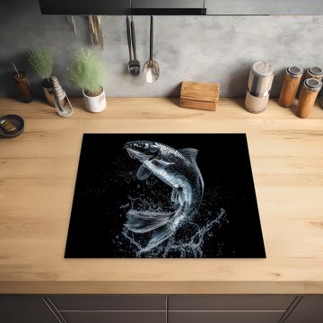 Herdabdeckplatte - Fische - Koi - Schwarz - Wasser