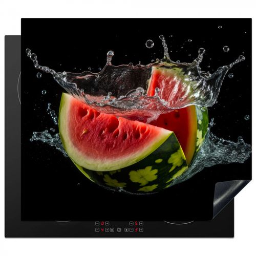 Herdabdeckplatte - Wassermelone - Schwarz - Wasser - Obst - Melone