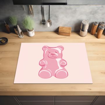 Herdabdeckplatte - Bär - Rosa - Bonbon