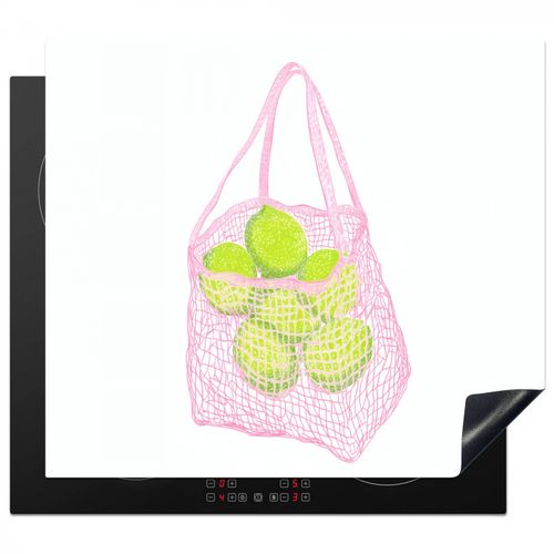 Netztasche - Rosa - Illustration - Limetten
