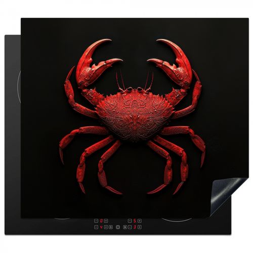 Herdabdeckplatte - Krabbe - Rot - Fisch - Krustentiere