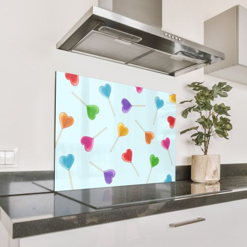 Spritzschutz Küche - Lollipop - Regenbogen - Bonbon