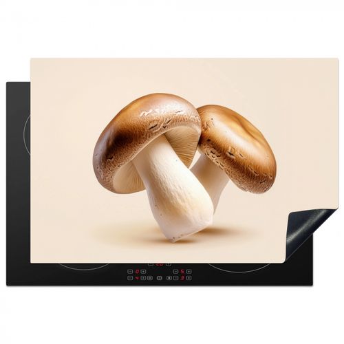 Herdabdeckplatte - Pilze - Weich - Beige