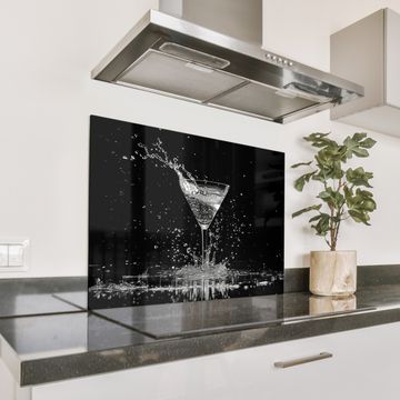 Spritzschutz Küche - Monochrome Splashing Martini