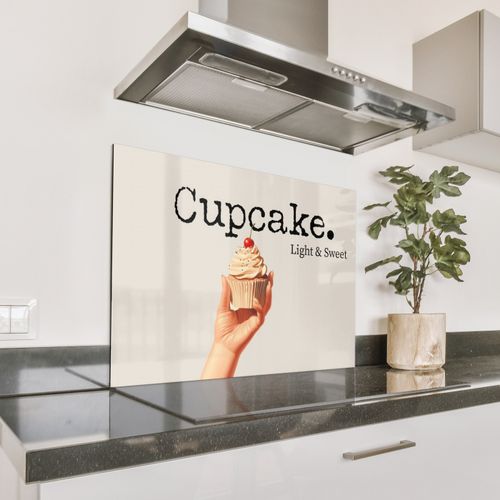 Spritzschutz Küche - Cupcake - Süß - Kirsche