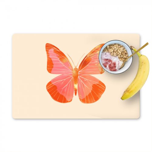 Tischset - Schmetterling - Minimalistisch - Rosa - 6 Stück