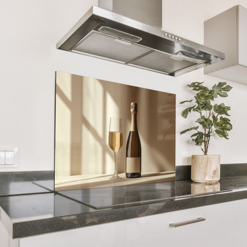 Spritzschutz Küche - Champagner - Beige - Schatten - Blasen