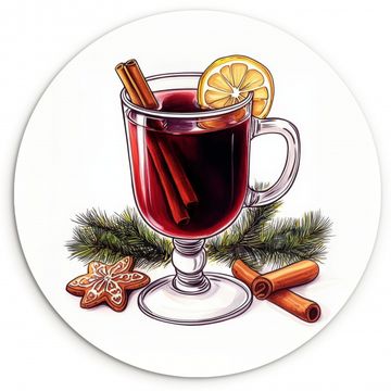 Runde Bilder - Wein - Trinken - Glühwein - Winter - Illustration - Weihnachten