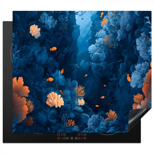 Herdabdeckplatte - Korallenriff - Fische - Ozean - Blau