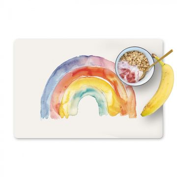 Tischset - Regenbogen - Aquarell - Farbenfroh - 6 Stück