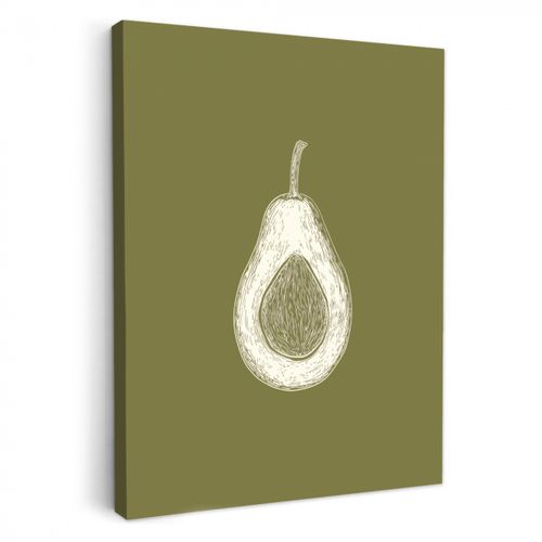 Leinwandbilder - Avocado - Minimalistisch - Illustration - Grün