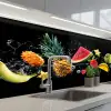 Splash - Fruit - Zwart keuken achterwand 2 middel -3d_schuin