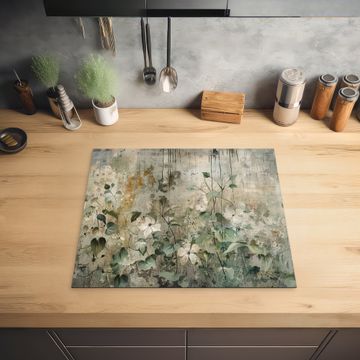 Herdabdeckplatte - Blumen - Blätter - Abstrakt - Modern