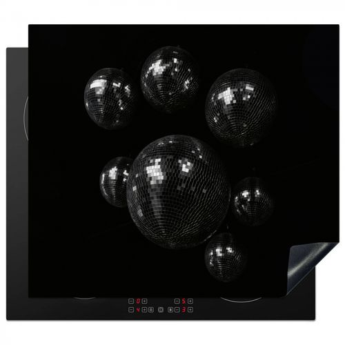 Herdabdeckplatte - Disco-Kugeln - Minimalistisch - Schwarz