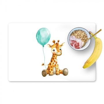 Tischset - Giraffe - Baby - Tiere - Blauer Ballon - 6 Stück