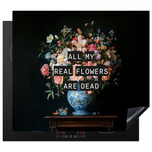 Herdabdeckplatte - Blumen - Kunst - Pastell - Zitate