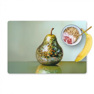 Tischset - Obst - Disco - Kunst - Glitzer - 6 Stück