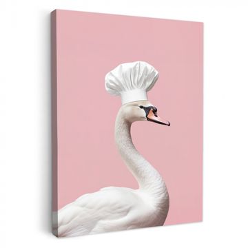 Leinwandbilder - Schwan - Kochmütze - Schön - Klassisch