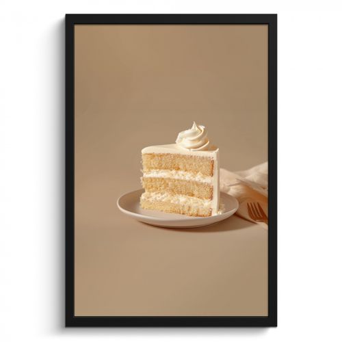 Bilder mit Rahmen - Vanillekuchen - Torte - Cremig
