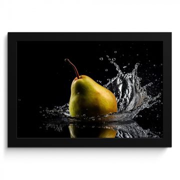 Bilder mit Rahmen - Birne - Obst - Wasser - Schwarz