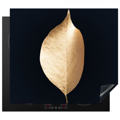Herdabdeckplatte - Solitäres Blatt in Gold
