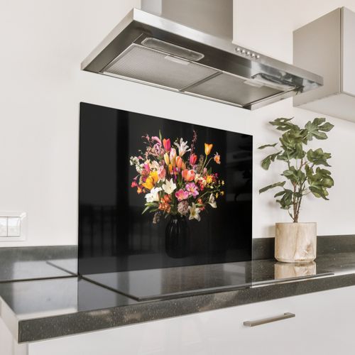 Spritzschutz Küche - Vase - Blumen - Tulpen