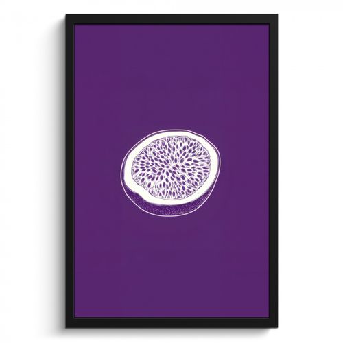 Bilder mit Rahmen - Passionsfrucht - Samen - Lila - Minimalistisch