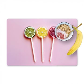 Tischset - Lollipop - Bonbon - Zitrusfrucht - 6 Stück