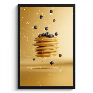 Bilder mit Rahmen - Pfannkuchen - Lebensmittel - Honig - Gelb