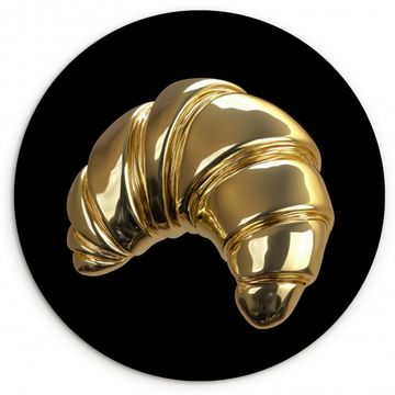 Runde Bilder - Croissant - Brot - Gold - Schwarz