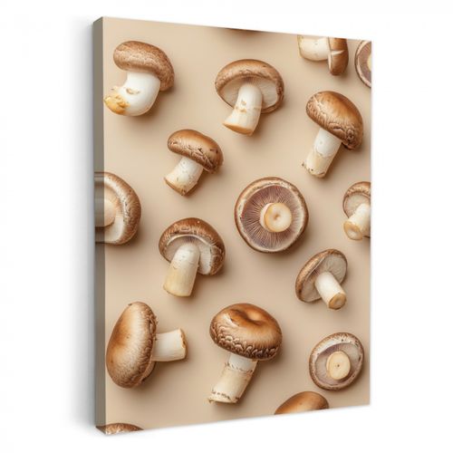 Leinwandbilder - Kastanienpilze - Beige