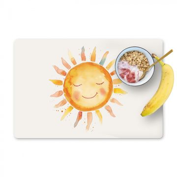 Tischset - Sonne - Aquarell - Gelb - 6 Stück
