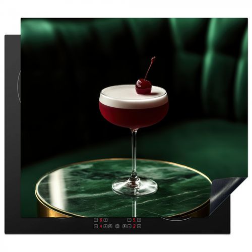 Herdabdeckplatte - Kirsche - Cocktail - Rot - Marmor
