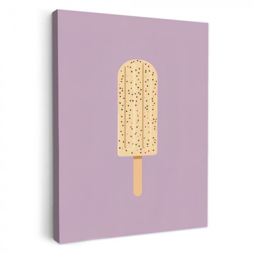 Leinwandbilder - Beige - Eiscreme - Sprenkeln