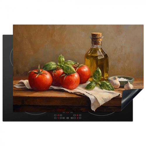 Herdabdeckplatte - Tomaten - Olivenöl - Stilleben
